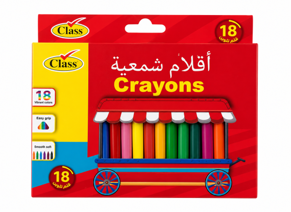 الوان شمعية 18 لون من كلاس