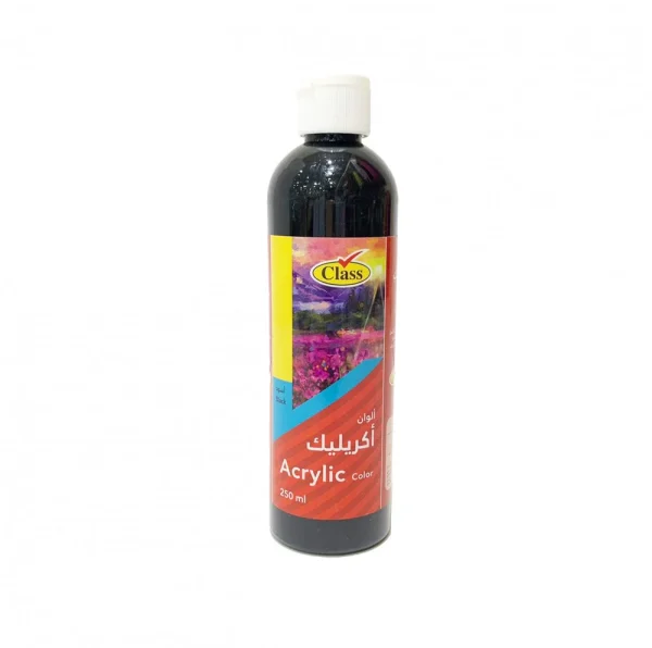ألوان أكريلك كلاس 250 مل لون اسود