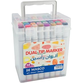 الوان ماركر 48 لون راسين  MASCO