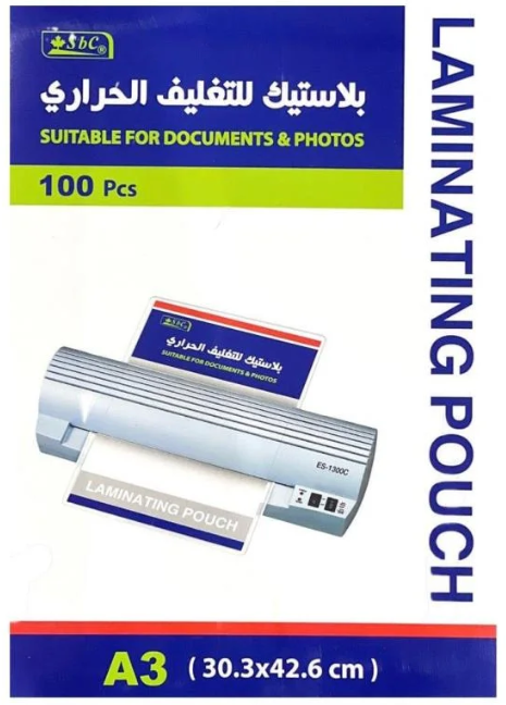 بلاستيك تغليف حراري 100حبة SBC A3